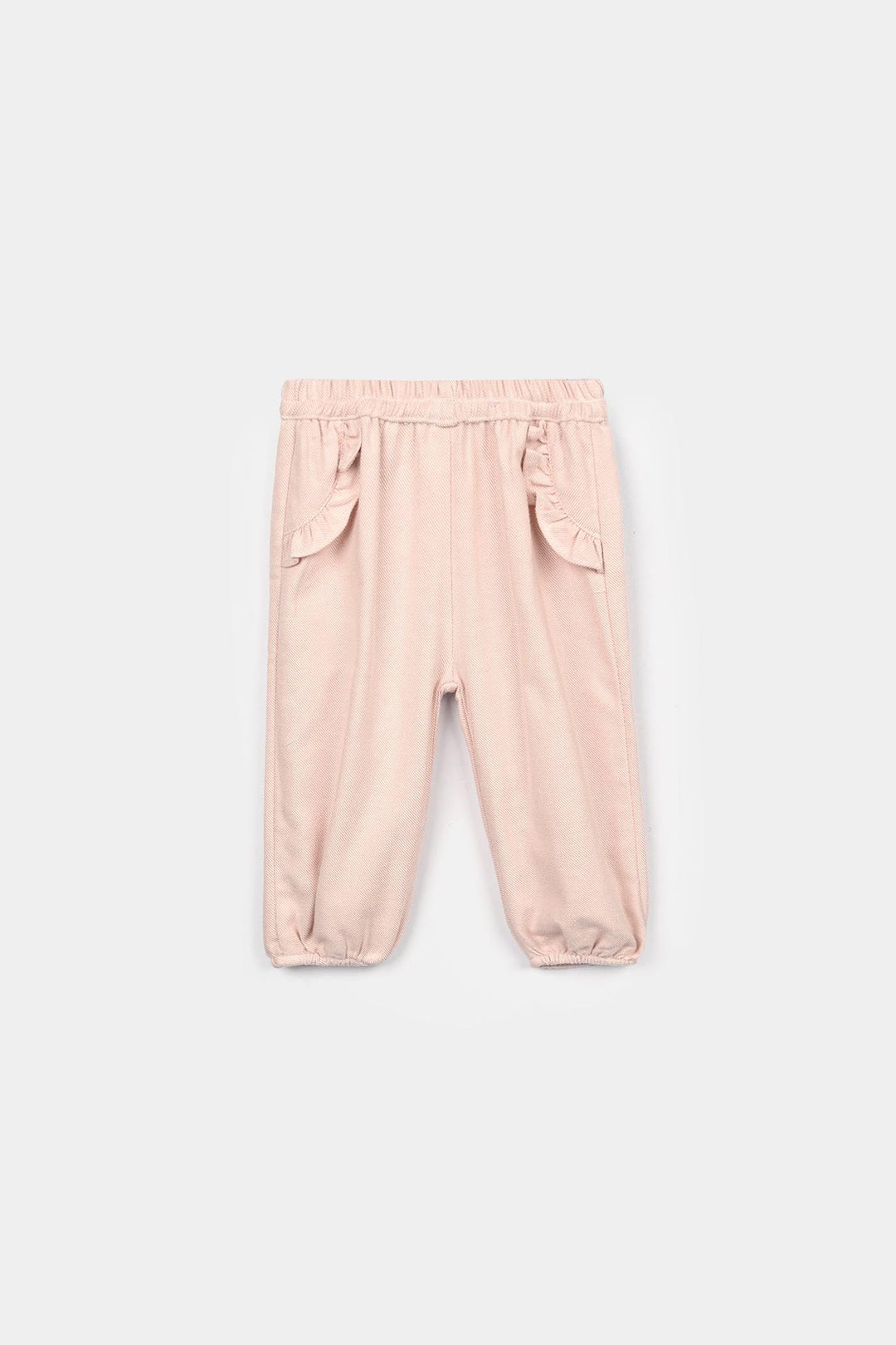 Infant Girls Flannel 2 Pc Suit - Butterfly - Light Pink