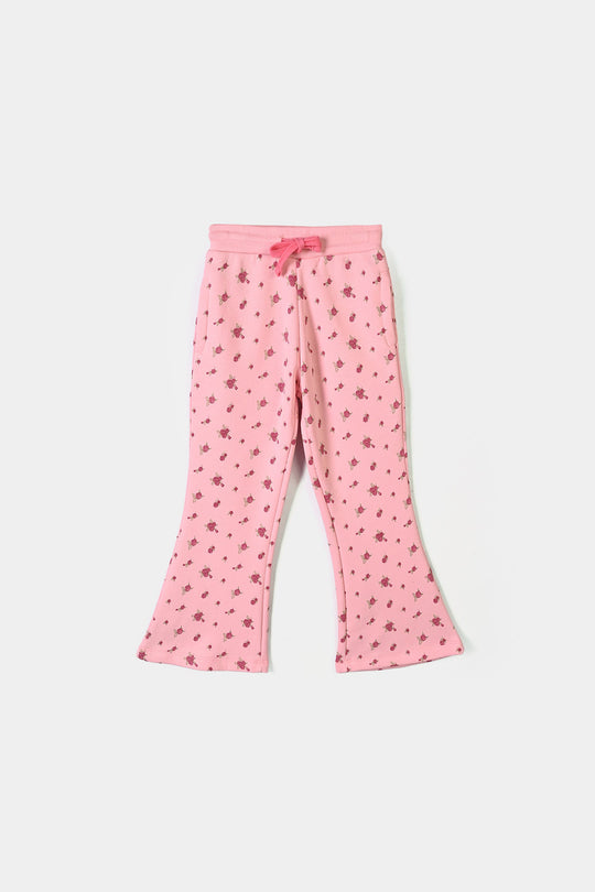 Girls Fleece 2 Piece Suit My Garden - Pink
