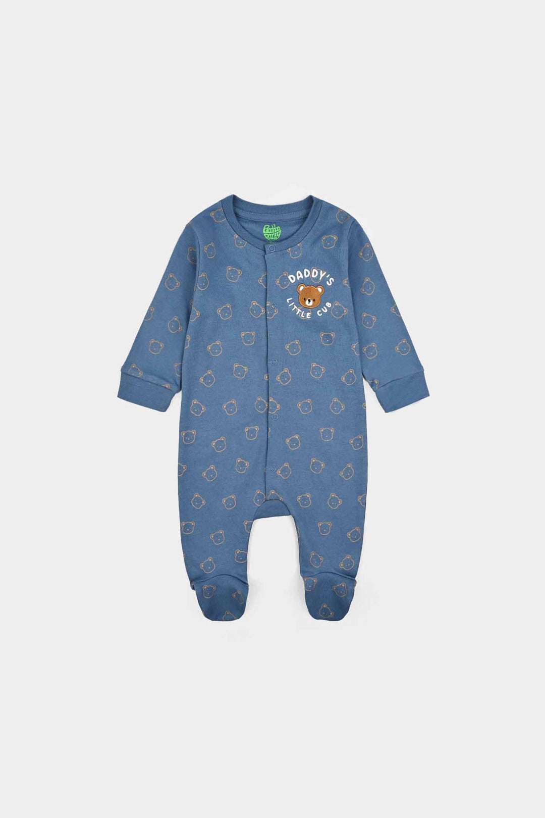 Infant Boys Cotton Interlock Knitted Romper Little Cub-Stellar