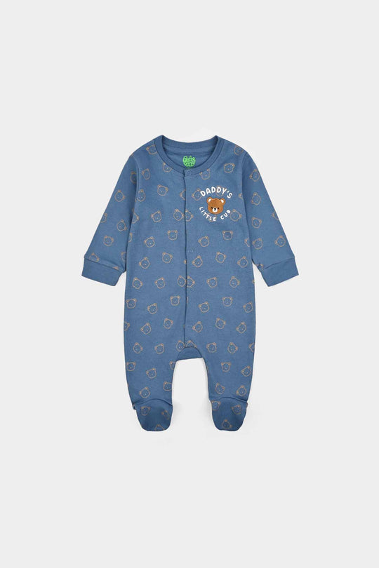 Infant Boys Cotton Interlock Knitted Romper Little Cub-Stellar