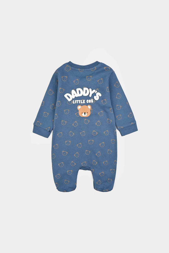 Infant Boys Cotton Interlock Knitted Romper Little Cub-Stellar