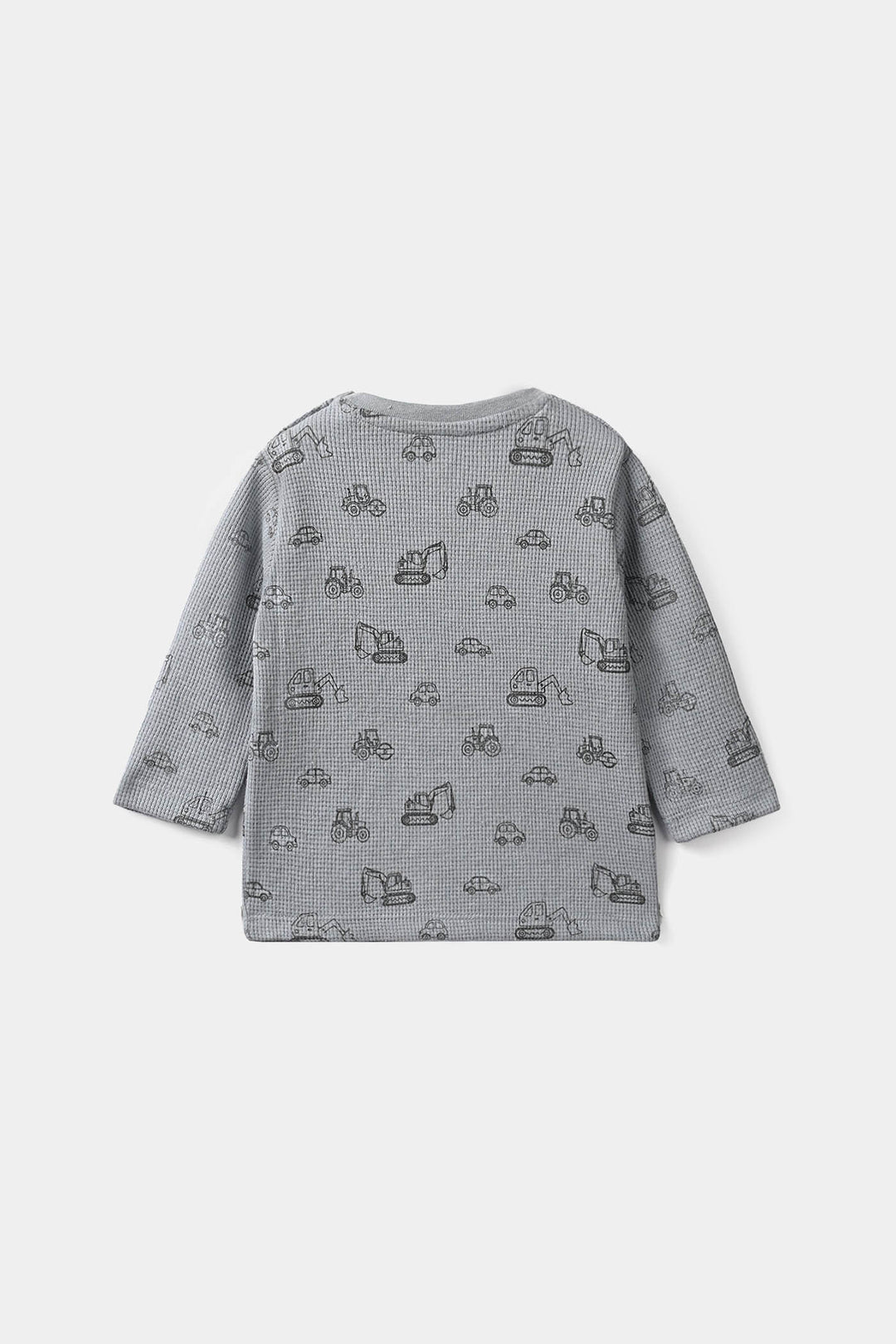 Infant Boys Thermal Knitted Suit Happy - Grey