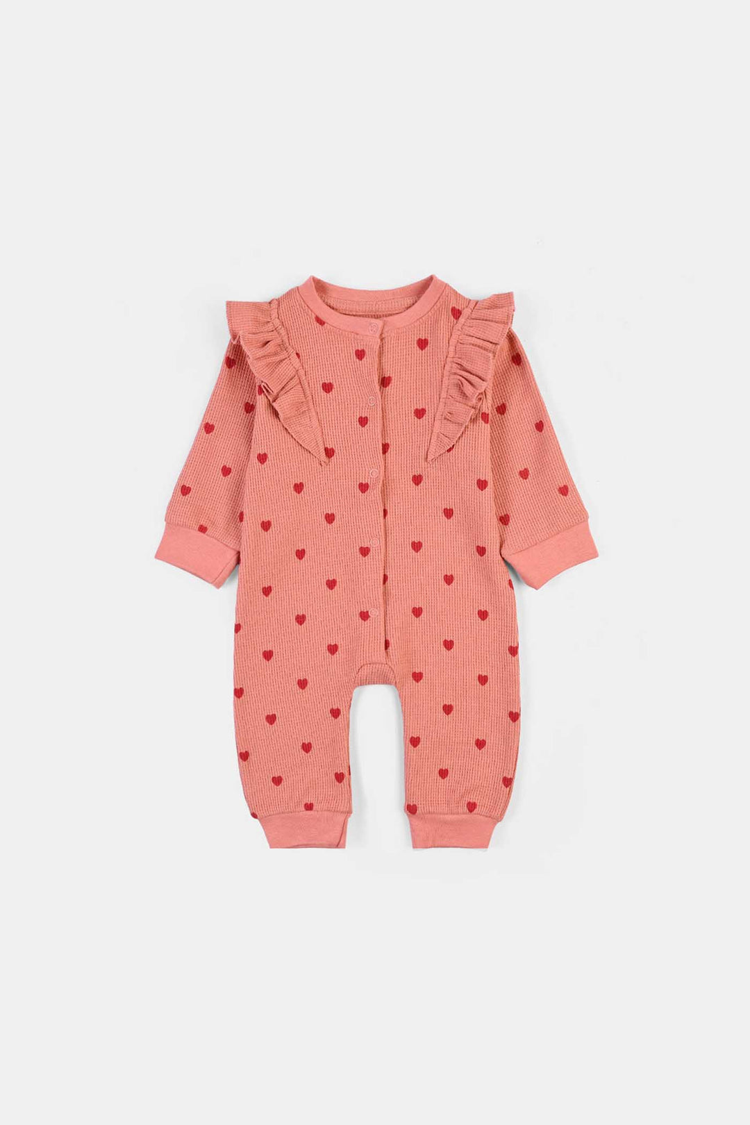 Infant Girls Thermal Knitted Romper Sweet Heart