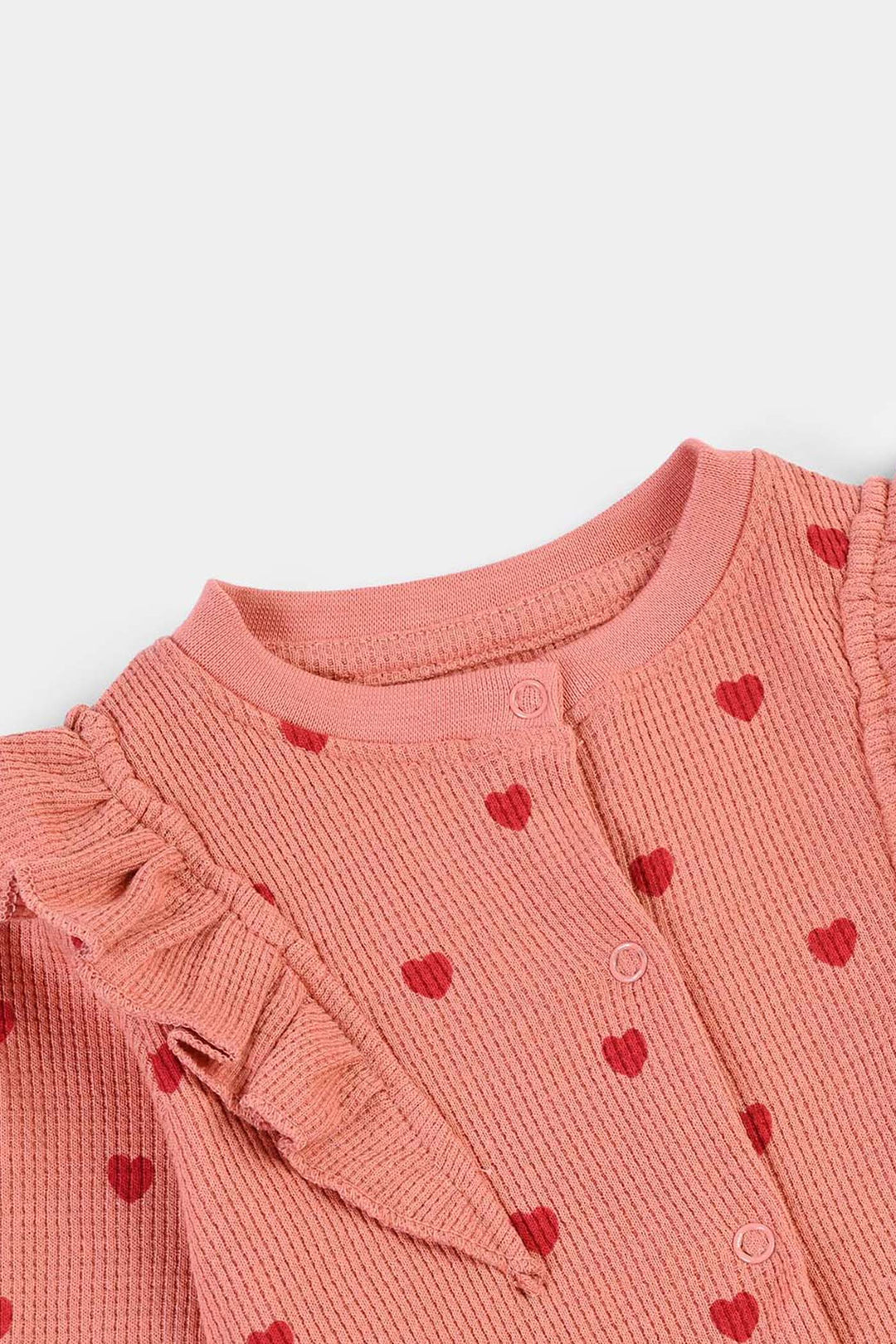 Infant Girls Thermal Knitted Romper Sweet Heart