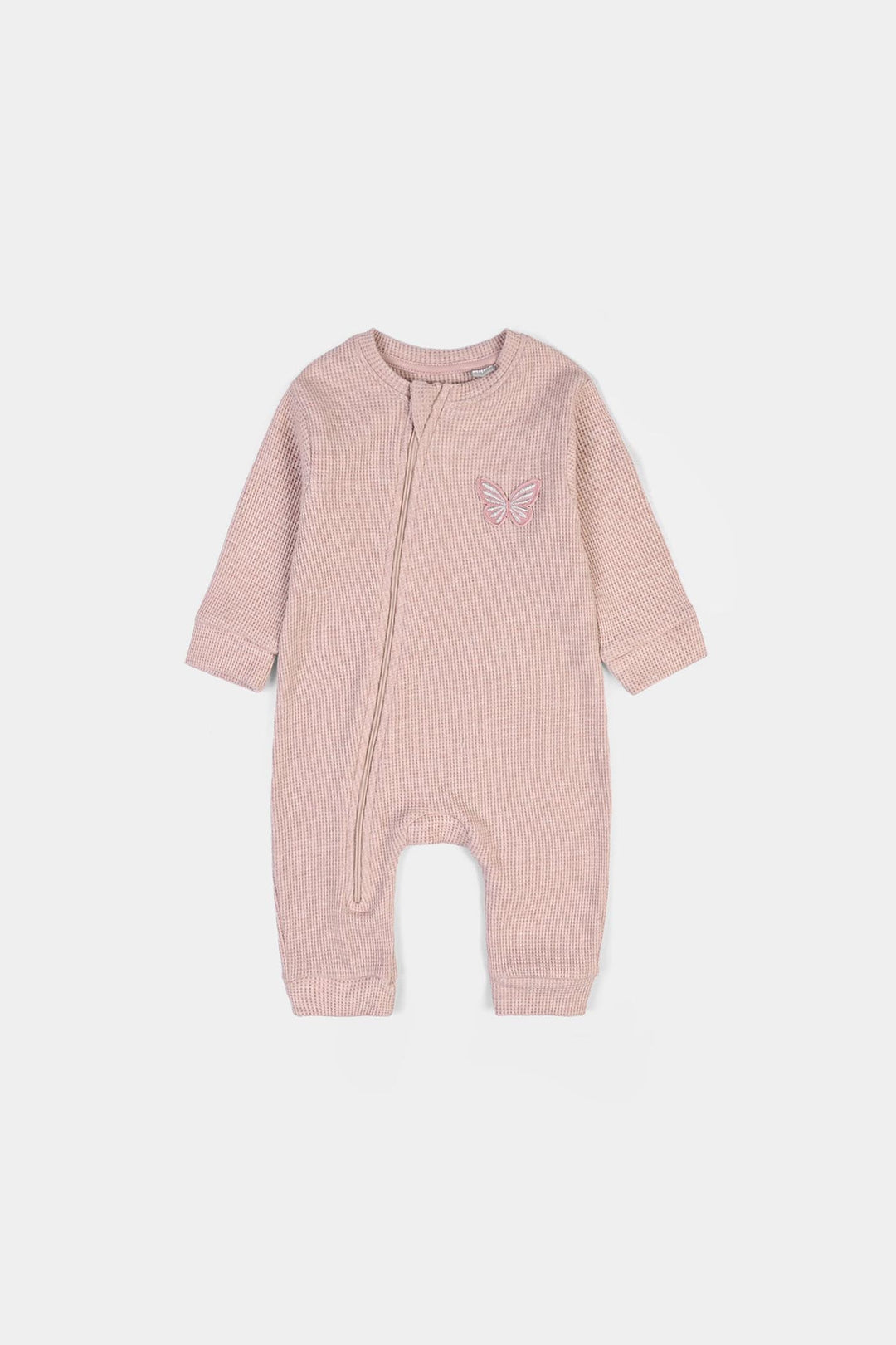 Infant Girls Rib Knitted Romper Blush-PINK