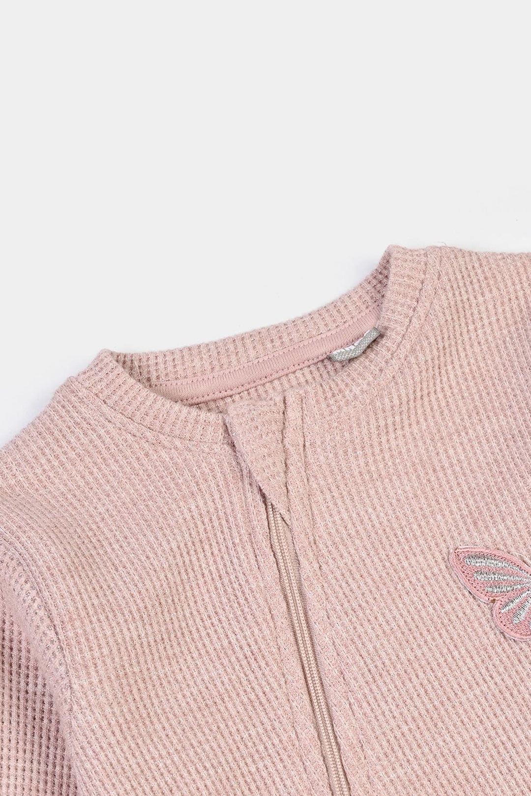 Infant Girls Rib Knitted Romper Blush-PINK