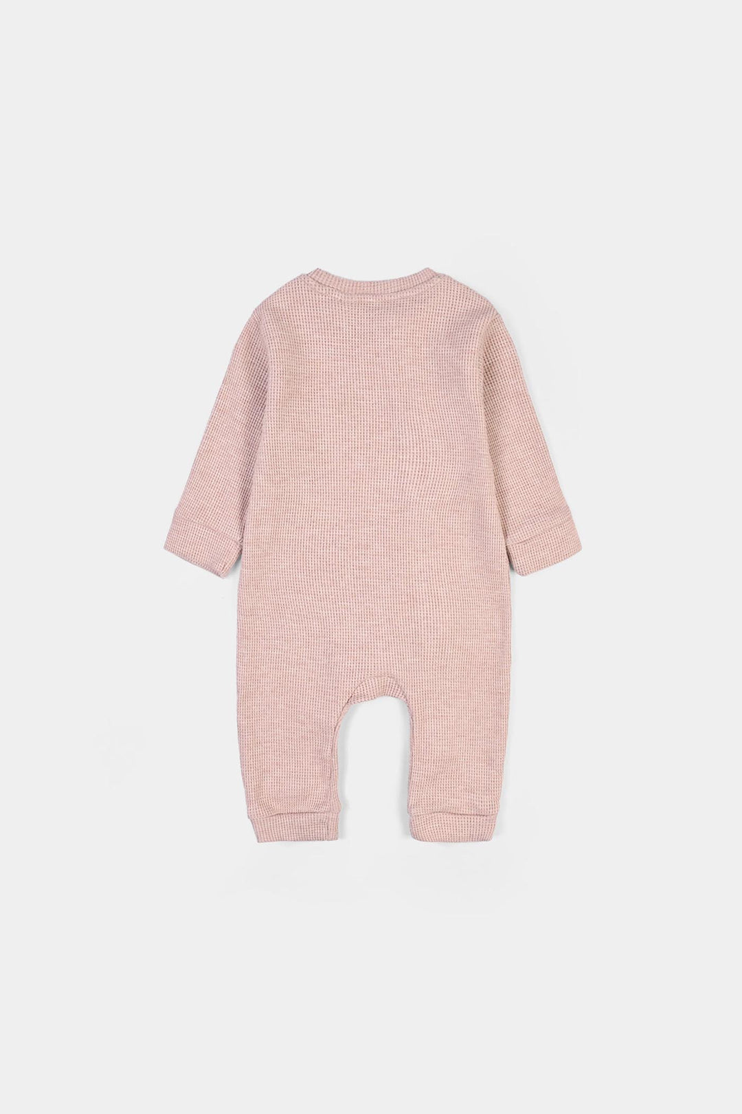 Infant Girls Rib Knitted Romper Blush-PINK