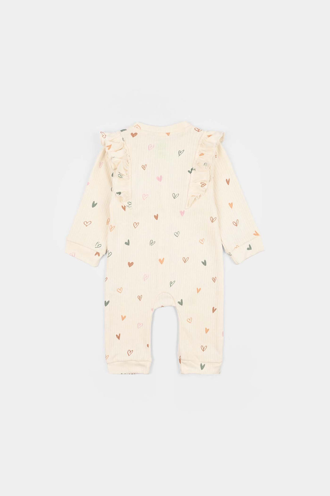Infant Girls Rib Knitted Romper Little Hearts