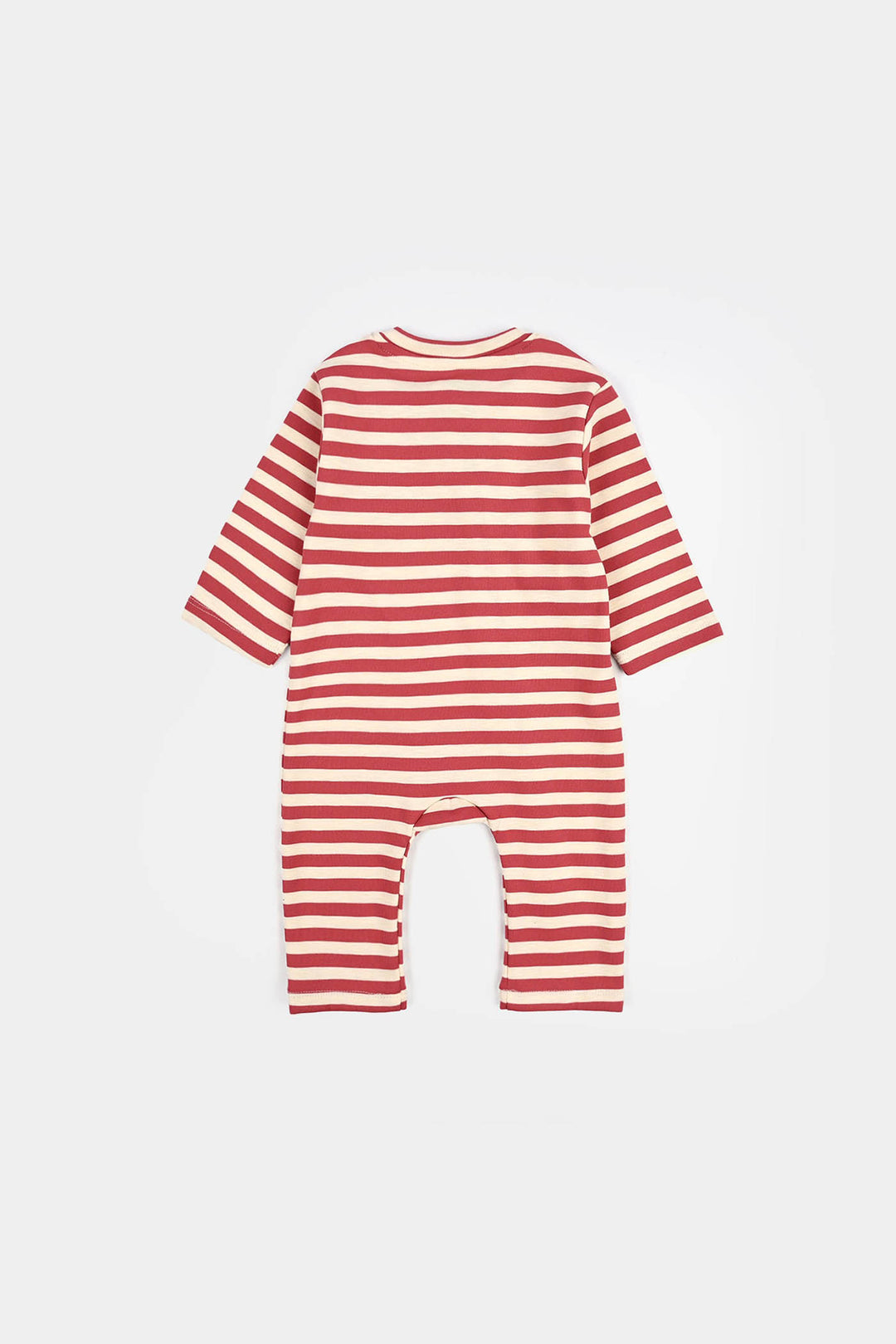 Infant Girls Cotton Interlock Knitted Romper Cherry - RED