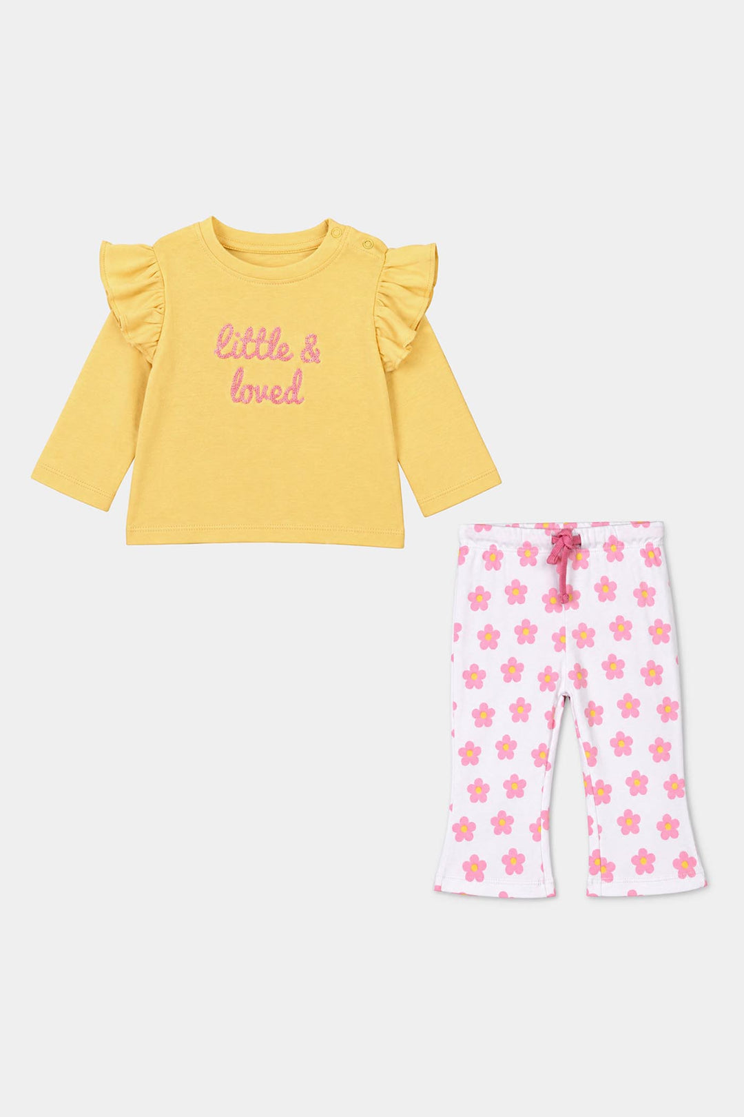 Infant Girls Cotton Interlock Knitted Suit Little & Loved-Golden