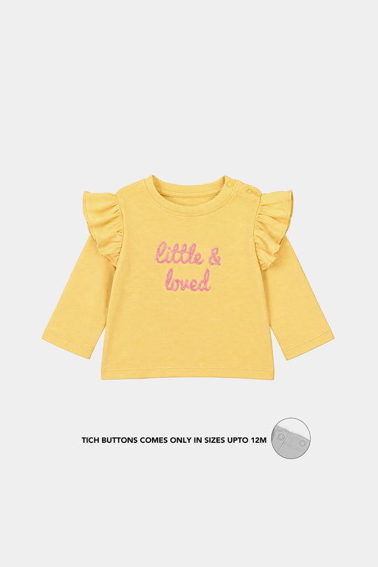Infant Girls Cotton Interlock Knitted Suit Little & Loved-Golden