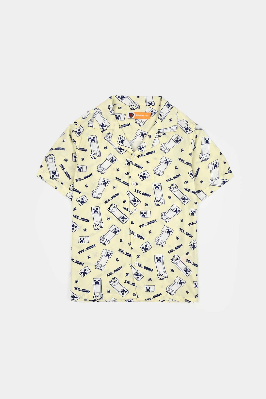 Boys Linen Viscose Nightwear - Light Yellow