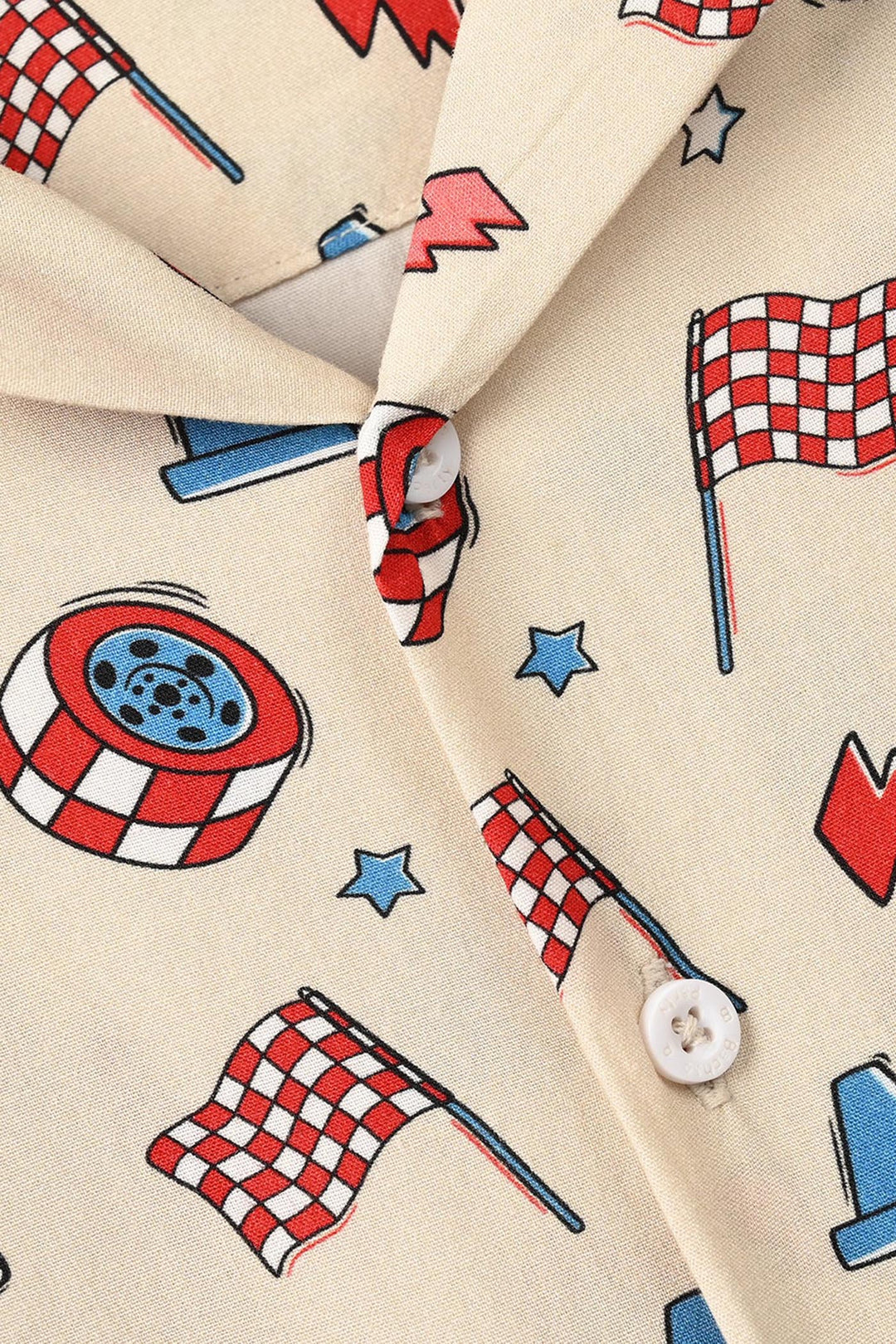 Boys Linen Viscose Nightwear - Grand Prix - Beige