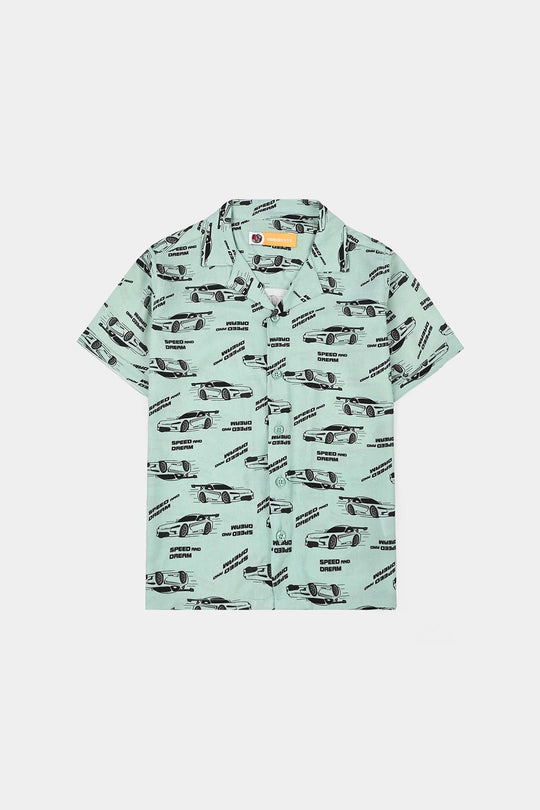 Boys Linen Viscose Nightwear - Speed & Dream - Sea Green