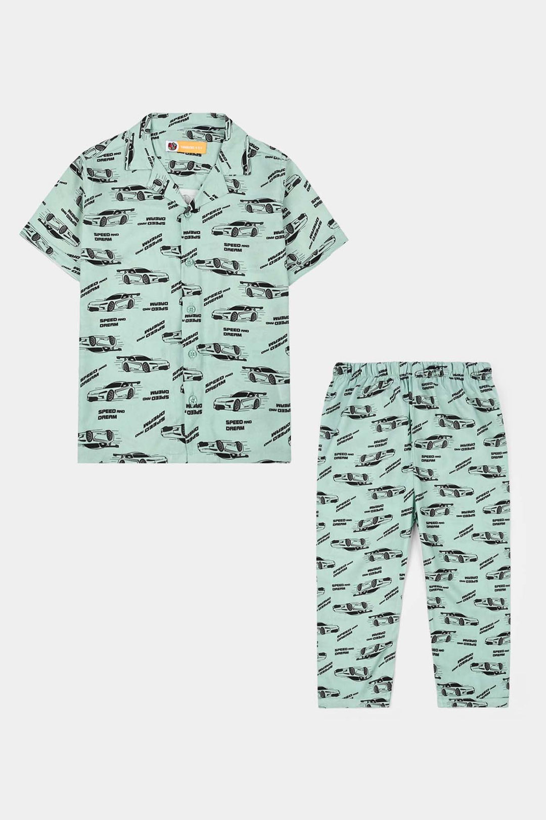 Boys Linen Viscose Nightwear - Speed & Dream - Sea Green