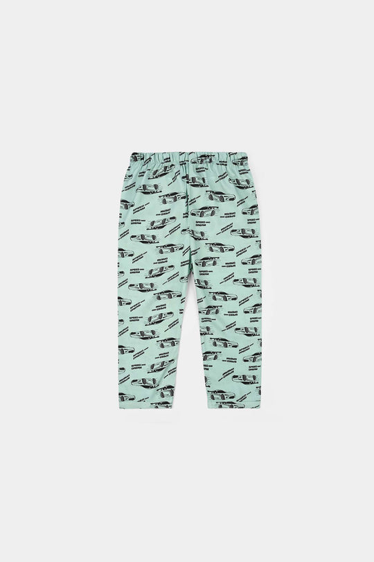 Boys Linen Viscose Nightwear - Speed & Dream - Sea Green