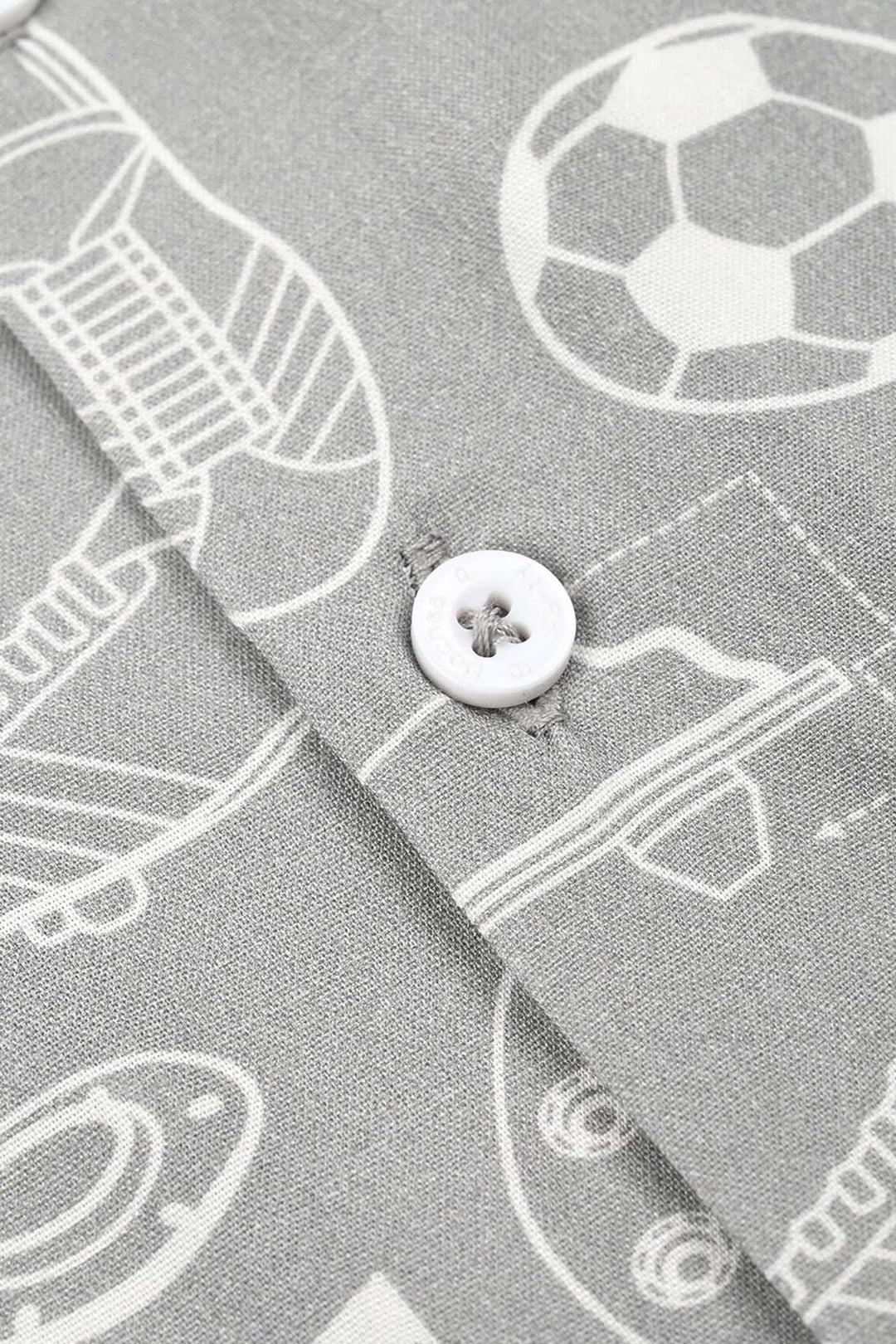 Boys Linen Viscose Nightwear-Football-GREY