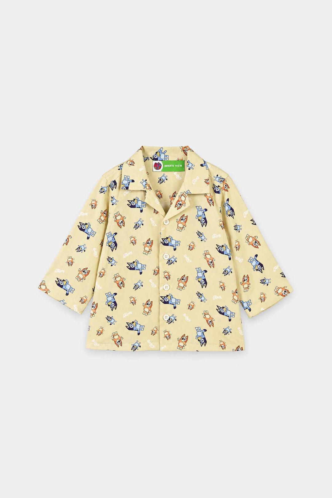 Infant Boys Linen Viscose Nightwear-Bluey-Yellow
