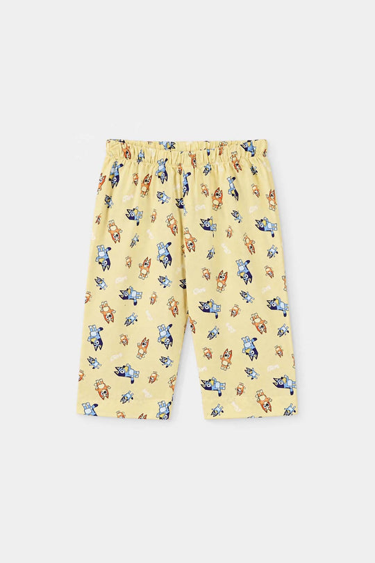 Infant Boys Linen Viscose Nightwear-Bluey-Yellow