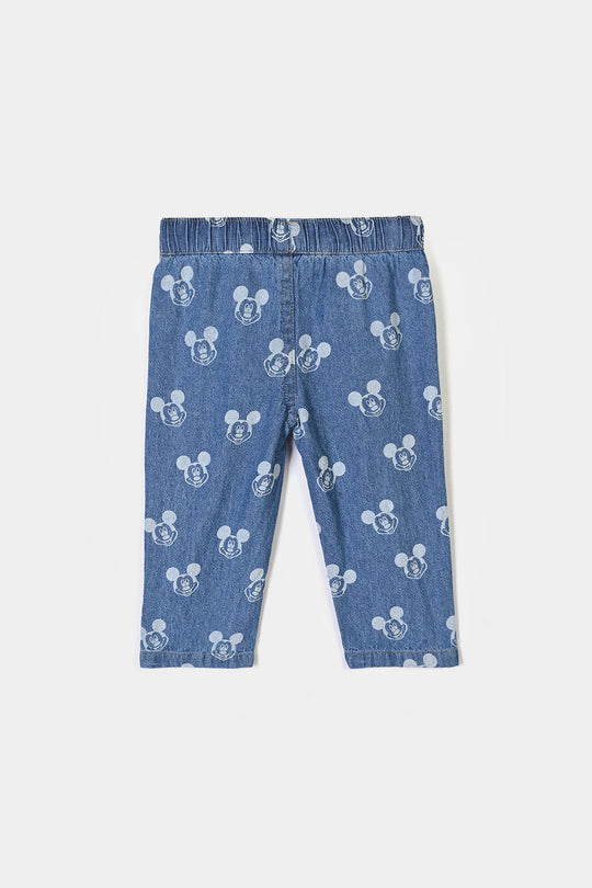 Infant Boys Tensile Denim Suit Character-BLUE