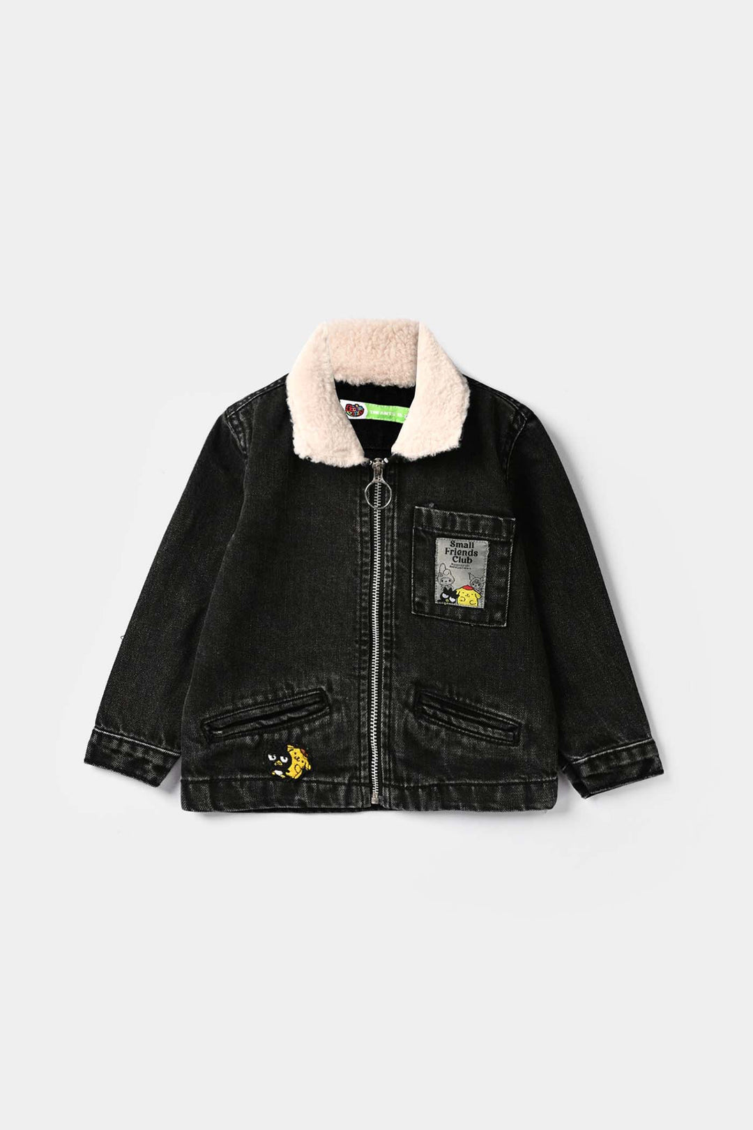 Infant Boys Denim Rigid jacket Small Friends Club - Grey