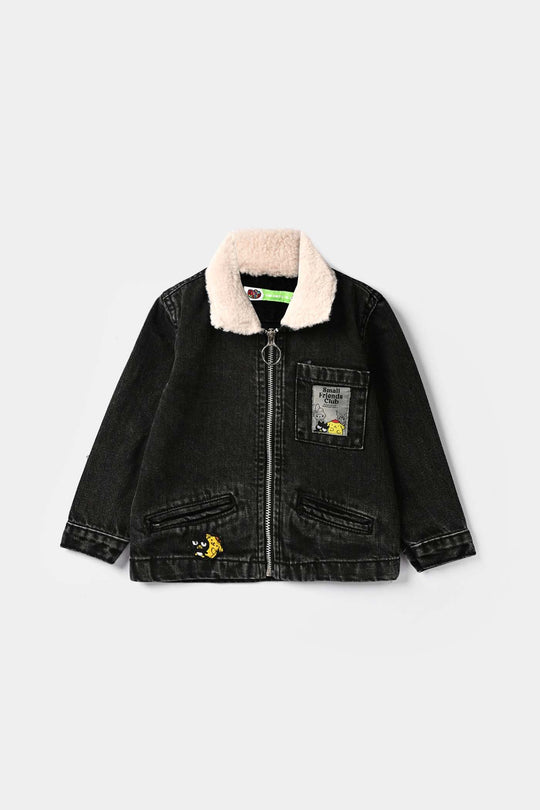 Infant Boys Denim Rigid jacket Small Friends Club - Grey