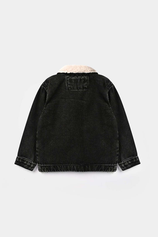 Infant Boys Denim Rigid jacket Small Friends Club - Grey