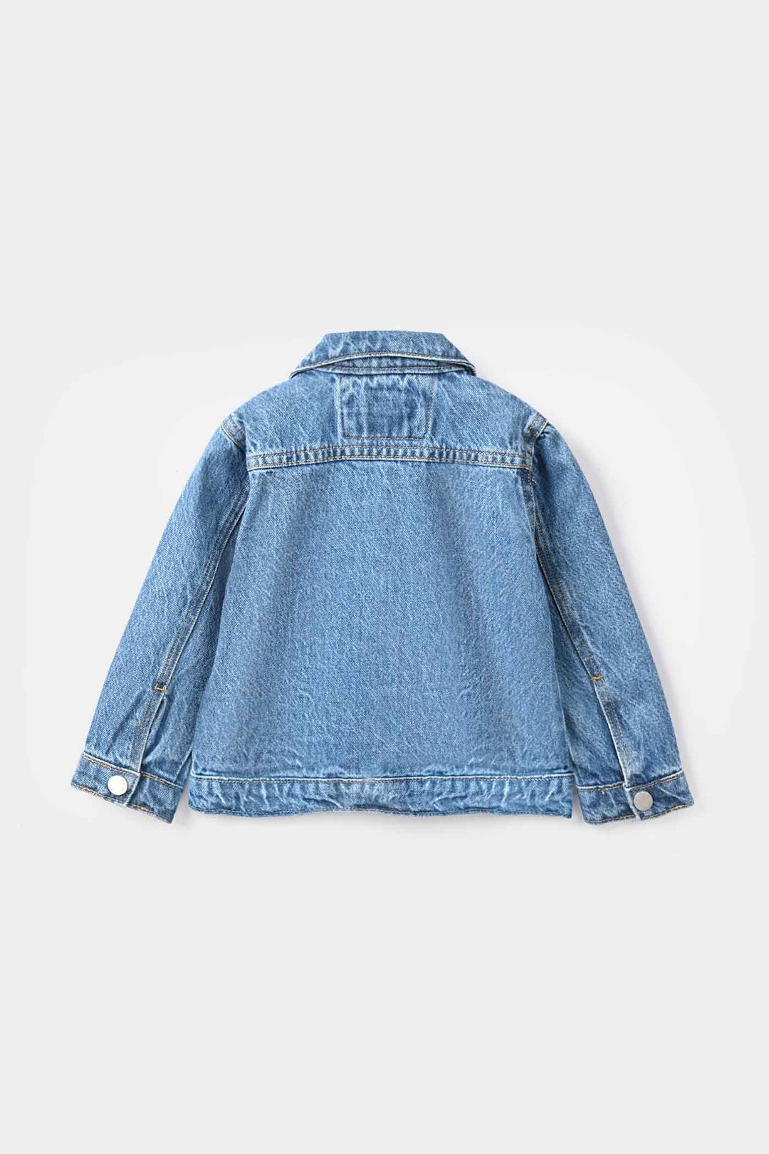 Infant Boys Denim Rigid Jacket Little Dino Adventures - Mid Blue
