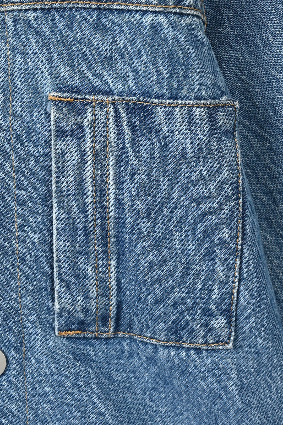 Infant Boys Denim Rigid Jacket Sherpa 1 - Mid Blue