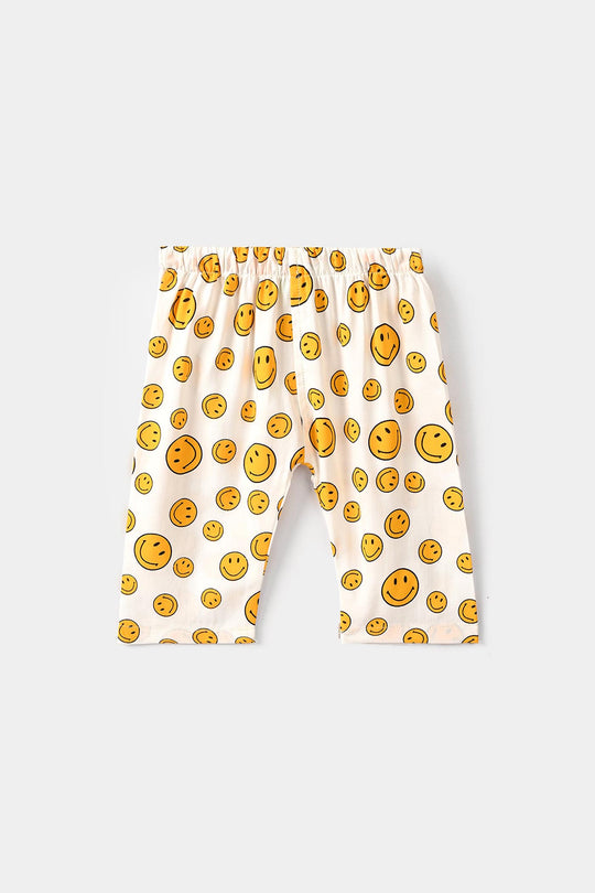 Infant Boys Cotton Nightwear-Smiley-Off.White