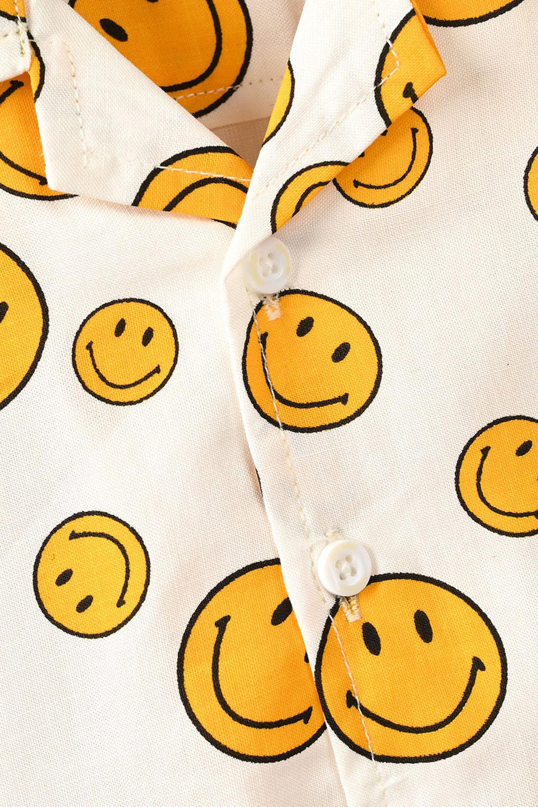 Infant Boys Cotton Nightwear-Smiley-Off.White