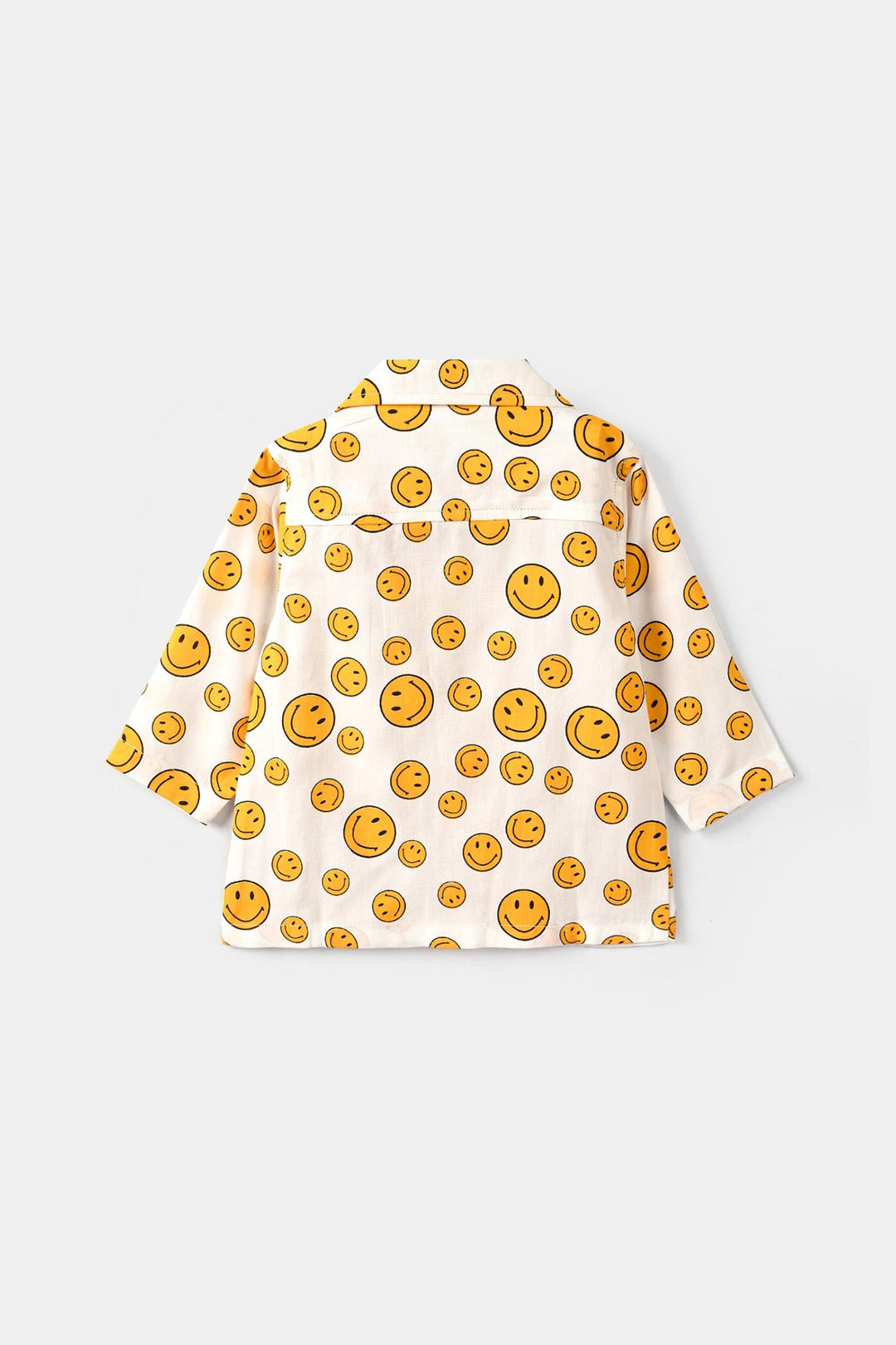 Infant Boys Cotton Nightwear-Smiley-Off.White