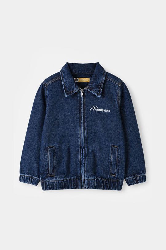 Boys Denim rigid Jacket - DARK BLUE