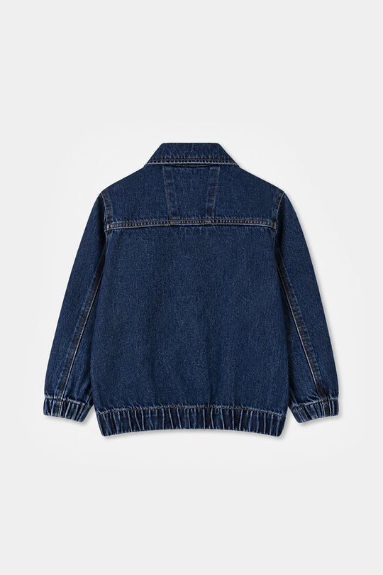 Boys Denim rigid Jacket - DARK BLUE