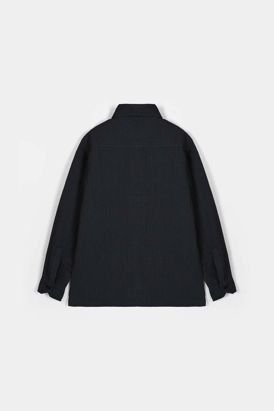 Boys Gauze Woven Suit Hello-CHARCOAL