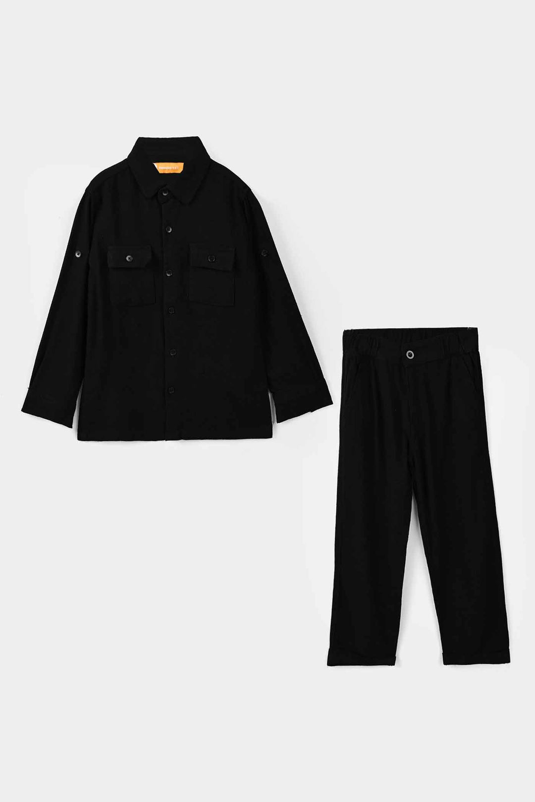 Boys Jacquard Woven Suit - BLACK