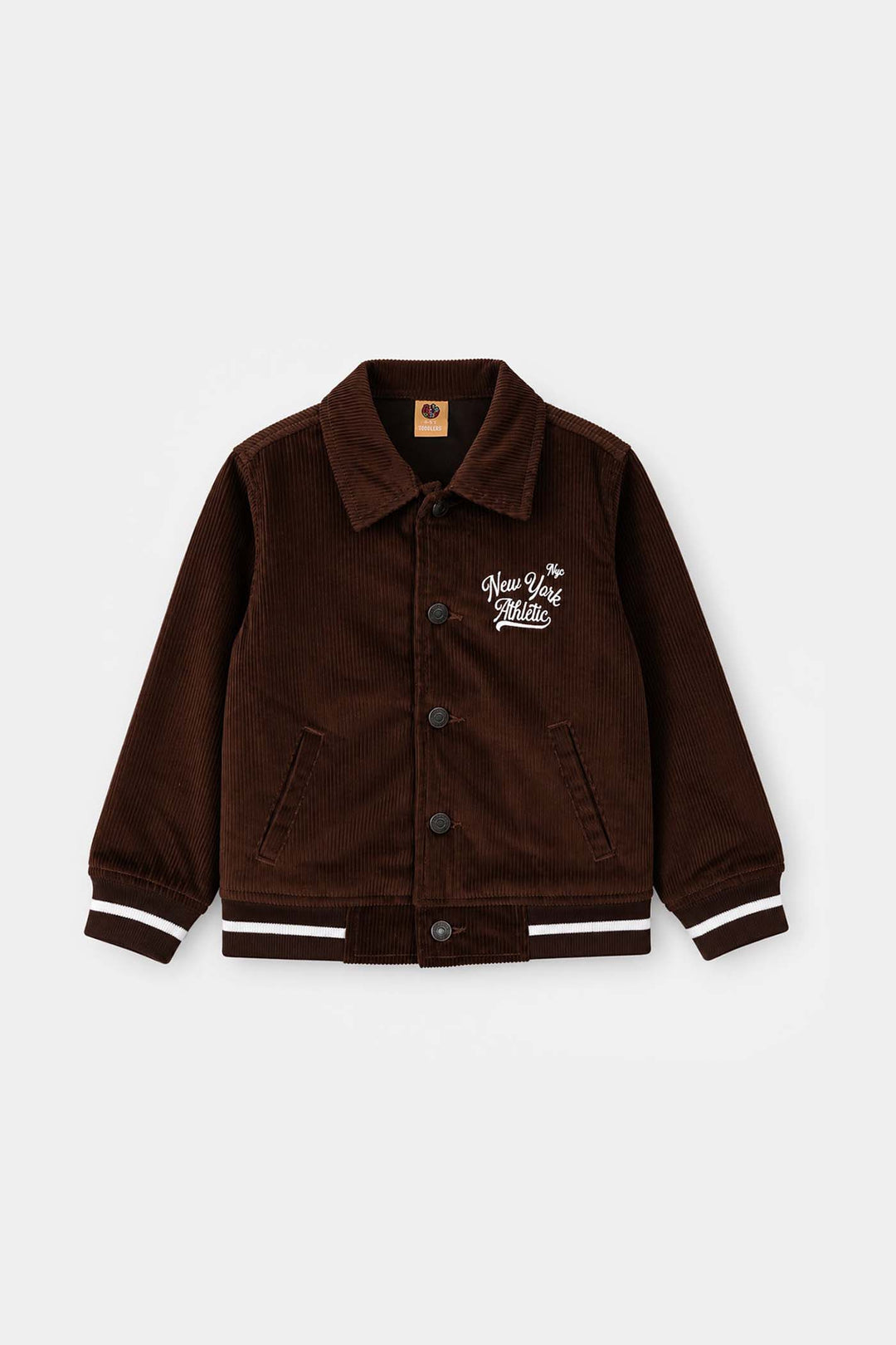 Boys Corduroy Jacket Athletic-BROWN