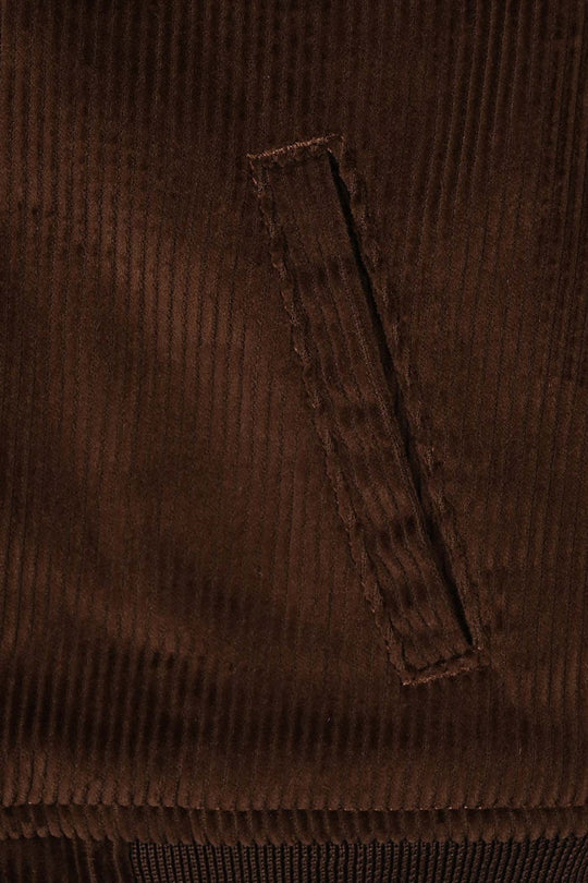 Boys Corduroy Jacket Athletic-BROWN