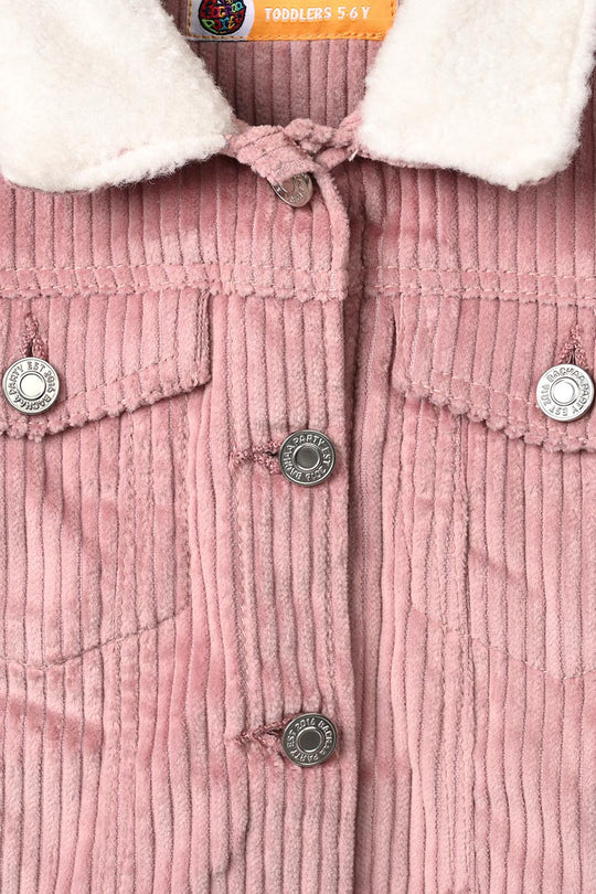 Girls Corduroy Jacket Pink