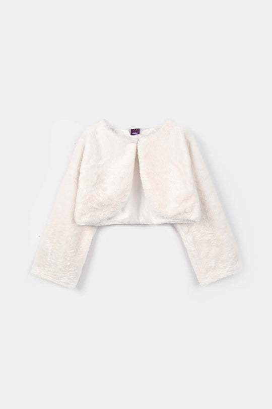 Girls Sherpa Bolero Snow (White)