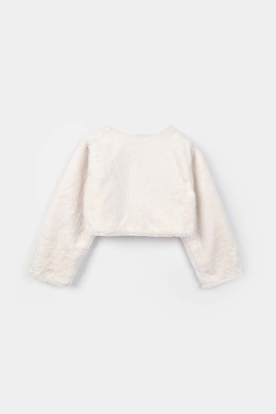 Girls Sherpa Bolero Snow (White)