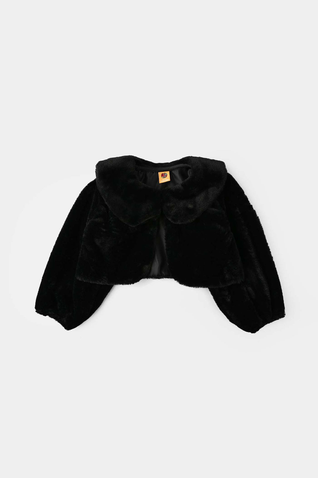 Girls Sherpa Bolero Winter Vibes (Black)