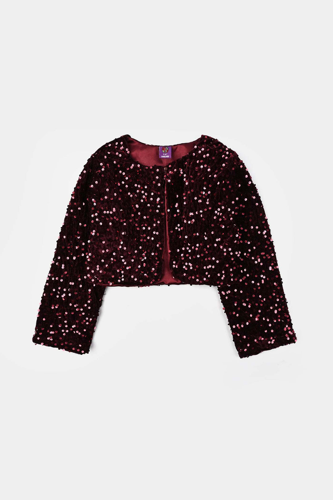 Girls Velvet Bolero Party (Maroon)
