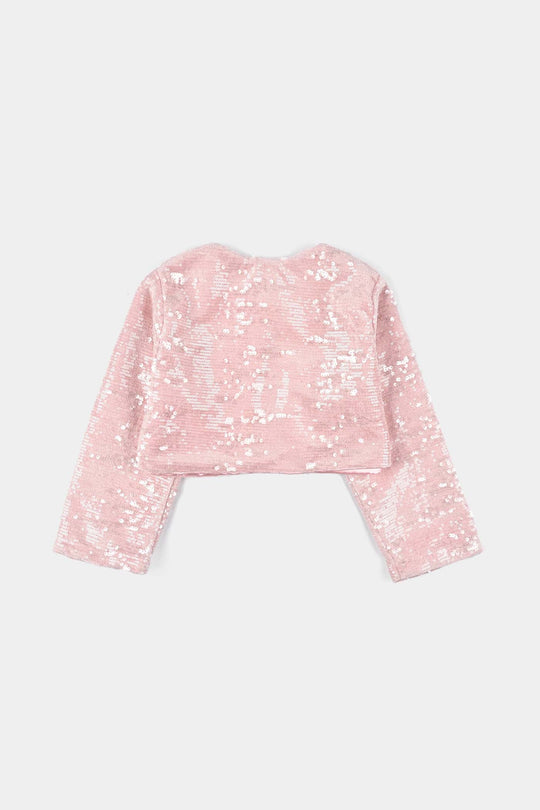 Girls Velvet Bolero Party-Baby.Pink