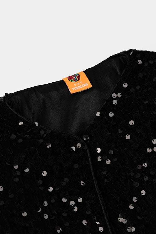 Girls Velvet Bolero Winter Grace (Black)