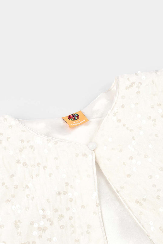 Girls Velvet Bolero Winter Grace (White)