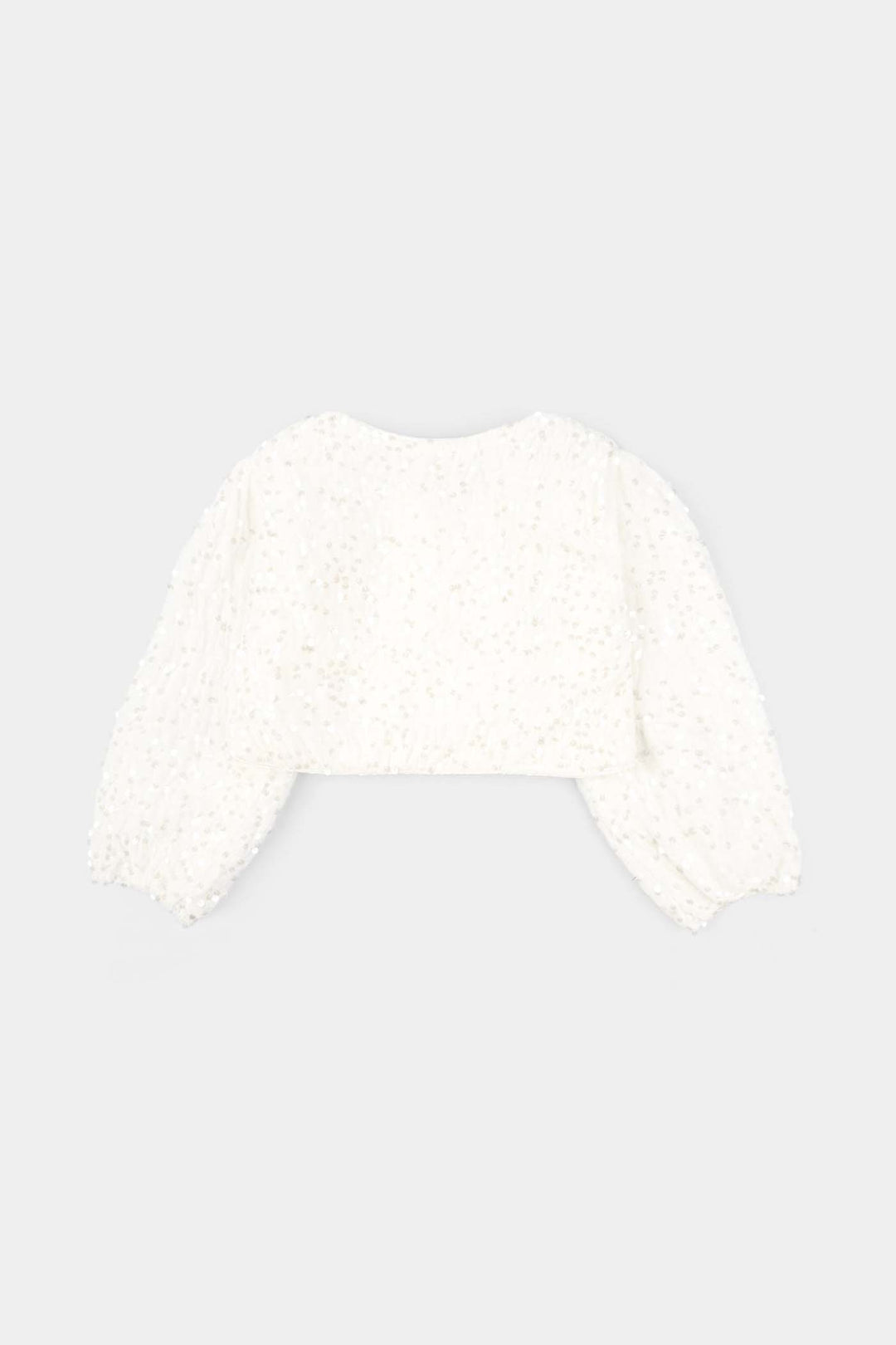 Girls Velvet Bolero Winter Grace (White)