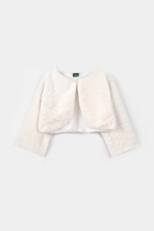 Infant Girls Sherpa Bolero Snow (White)