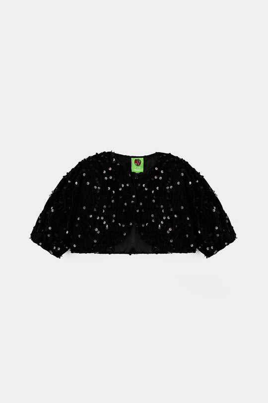 Infant Girls Velvet Bolero Winter Grace (Black)