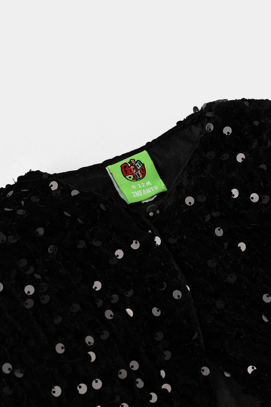 Infant Girls Velvet Bolero Winter Grace (Black)